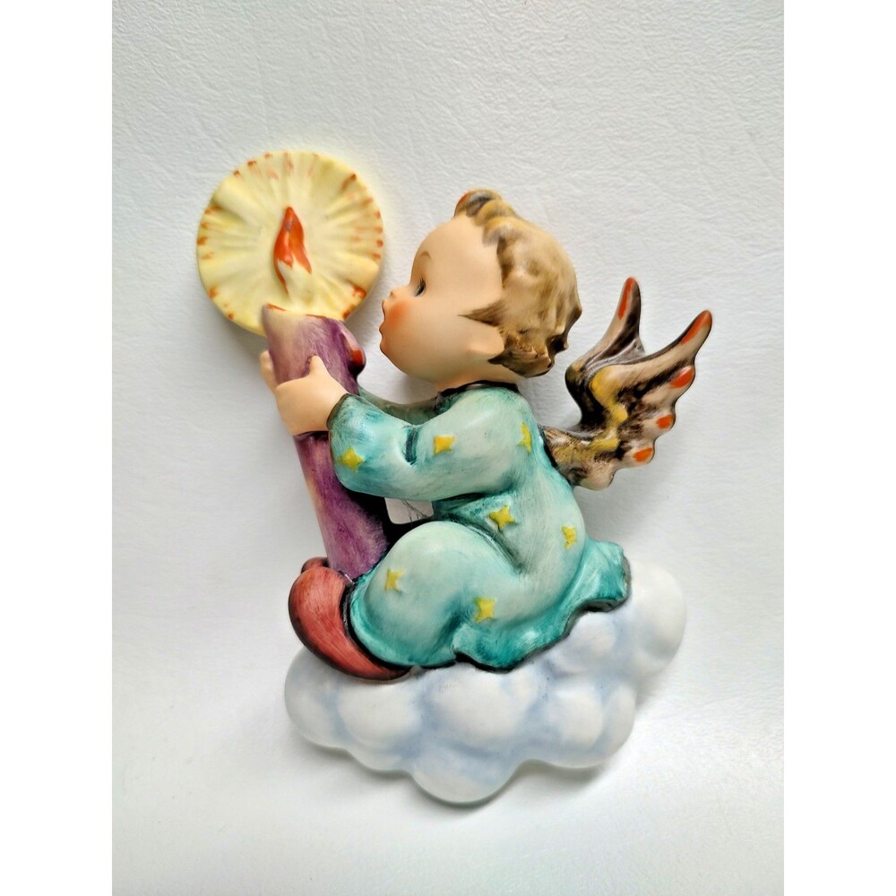 Vintage Goebel Hummel Angel Wall Plaque West Germany #323 TMK7 Retired 5" Tall